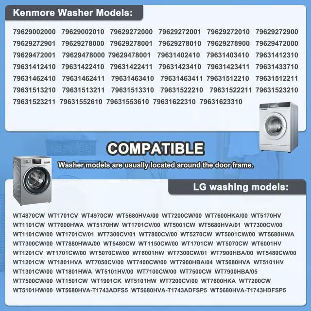Alt view image 4 of 7 - Upgraded AGZ72909711 Agitator Plate with 5006EA3009B Washer Pulsator Cap, Washplate Pulsator Assembly Compatible with lg, kenmore, sears Washer, Replaces: AP6800730, AGZ72909702, 4873462, AGZ72909703