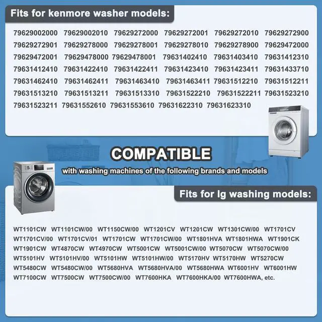 Alt view image 4 of 6 - AGZ72909711 Washplate Pulsator Assembly with 5006EA3009B Washer Pulsator Cap - Compatible with lg, kenmore, sears Washer, Fits Models WT1101cw, WT5270cw, WT4870cw