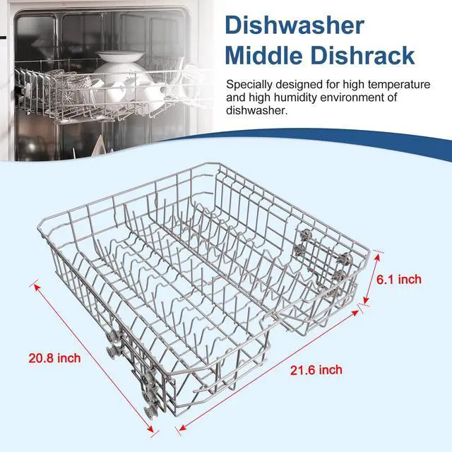Alt view image 3 of 7 - 2026 UPGRADEDDD82-01385A DD82-01385B Dishwasher Upper Rack Replacement Parts Fit for Samsung Dishwaher DW80R2031US, DW80R2031UG, DW80N3030US, DW80N3030UB, DW80N3030UW, DW80M2020US