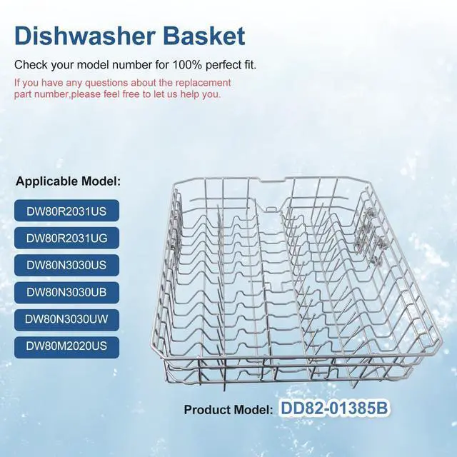 Alt view image 4 of 7 - 2026 UPGRADEDDD82-01385A DD82-01385B Dishwasher Upper Rack Replacement Parts Fit for Samsung Dishwaher DW80R2031US, DW80R2031UG, DW80N3030US, DW80N3030UB, DW80N3030UW, DW80M2020US