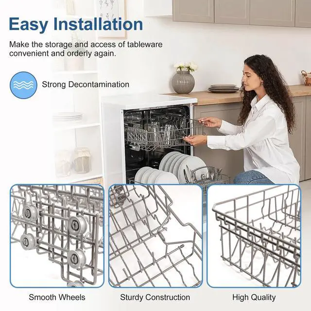 Alt view image 7 of 7 - 2026 UPGRADEDDD82-01385A DD82-01385B Dishwasher Upper Rack Replacement Parts Fit for Samsung Dishwaher DW80R2031US, DW80R2031UG, DW80N3030US, DW80N3030UB, DW80N3030UW, DW80M2020US