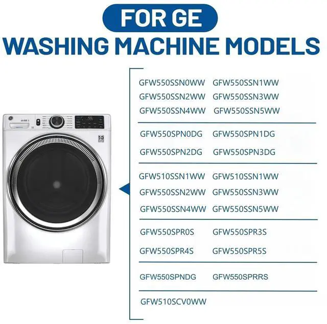 Alt view image 2 of 7 - WH05X29521 Washer Door Gasket for GE GFW550SSN0WW GFW550SSN2WW GFW550SSN5WW GFW550SSN1WW GFW550SPR5RS GFW550SPN0DG GFW550SPR4RS GFW550SSN4WW GFW550SSN3WW GFW510SCN0WW GFW510SCV0WW Gasket Seal