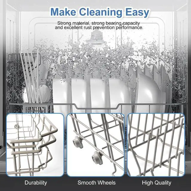 Alt view image 6 of 7 - 2026 UPGRADEDDD82-01384A Dishwasher Lower Rack Replacement Parts Fit for Samsung Dishwaher DW80R2031US, DW80R2031UG, DW80N3030US, DW80N3030UB, DW80N3030UW, DW80M2020US, DW80CG4021SR, DW80CG4051SR