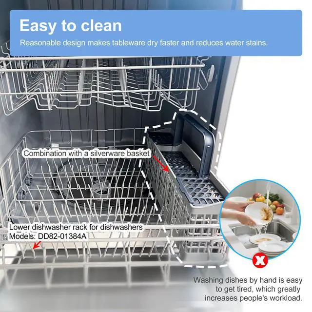 Alt view image 7 of 7 - 2026 UPGRADEDDD82-01384A Dishwasher Lower Rack Replacement Parts Fit for Samsung Dishwaher DW80R2031US, DW80R2031UG, DW80N3030US, DW80N3030UB, DW80N3030UW, DW80M2020US, DW80CG4021SR, DW80CG4051SR
