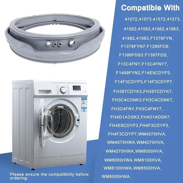 Alt view image 5 of 7 - MDS47123608 WM8100HVA Washer Door Boot Gasket Seal Parts Compatible with LG Kenmore Washing Machine WM8000HVA/HWA, WM4070HVA/HWA,WM4270HWA, Replace AP5668418, 2673936, PS6448330