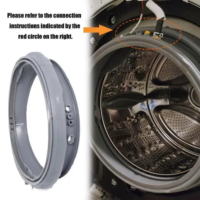 Alt view image 4 of 7 - MDS47123608 WM8100HVA Washer Door Boot Gasket Seal Parts Compatible with LG Kenmore Washing Machine WM8000HVA/HWA, WM4070HVA/HWA,WM4270HWA, Replace AP5668418, 2673936, PS6448330