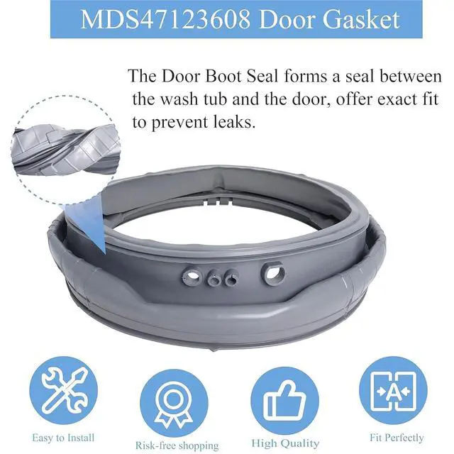 Alt view image 7 of 7 - MDS47123608 WM8100HVA Washer Door Boot Gasket Seal Parts Compatible with LG Kenmore Washing Machine WM8000HVA/HWA, WM4070HVA/HWA,WM4270HWA, Replace AP5668418, 2673936, PS6448330