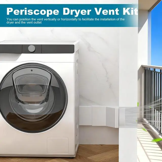 Alt view image 6 of 7 - UD48S Stainless Steel Telescoping Dryer Vent Adjustable 17.729.5" Periscope Duct Kit, Low-Profile Flat Vent for Tight Spaces, Compatible with Whirlpool & All 4-Inch Dryer Vents