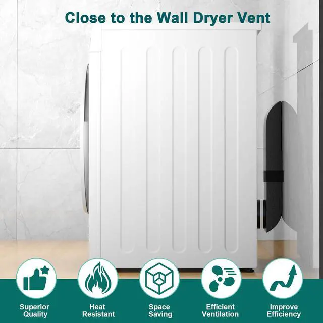 Alt view image 7 of 7 - Periscope Dryer Vent, 9.5-14.5" Adjustable Dryer Vent Upgraded 304 Stainless Steel Telescoping Dryer Vent Connector Kit for 4 in Outlet Tight Space Slim Flat Exhaust Duct Pipe Hose Replacement Vents