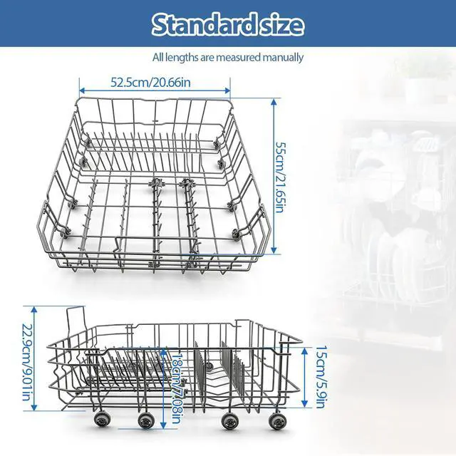 Alt view image 2 of 7 - 20000533 20007189 Dishwasher lower dishrack Assembly Compatible with bosch thermador SHE53TF5UC SHP7PT55UC SHPM98W75N SHV68T53UC etc Dishwashers (some models), Replace Number: 20000049 20000532 etc