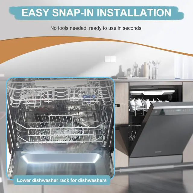 Alt view image 5 of 7 - 2026 UPGRADEDDD82-01073A Lower Rack Assembly Replacement Parts Fit for Samsung Dishwasher Dishrack DW80R5061,DW80R5060,DW80K7050UG,DW80K5050US Series