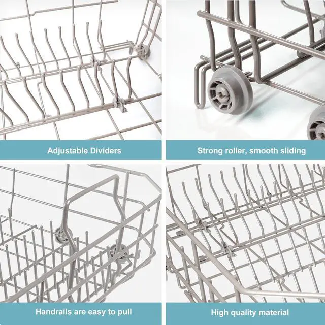 Alt view image 6 of 7 - 2026 UPGRADEDDD82-01073A Lower Rack Assembly Replacement Parts Fit for Samsung Dishwasher Dishrack DW80R5061,DW80R5060,DW80K7050UG,DW80K5050US Series