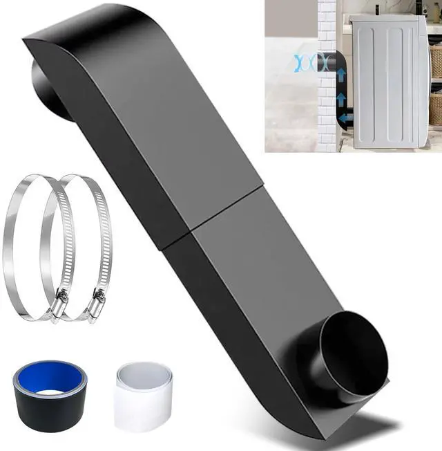 Main image of Stainless Steel Adjustable Periscope Dryer Vent Kit (9.5-14.5") - Low Profile 4 Inch Telescoping Duct for Tight Spaces - Flat & Slim Universal Fit for Whirlpool- Fire-Safe Offset Design