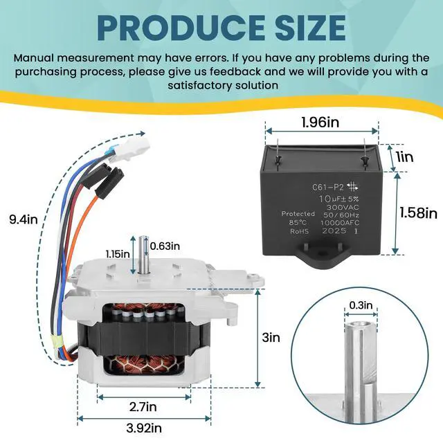 Alt view image 2 of 7 - DD81-01640A Dishwasher Circulation Pump Motor Compatible for Sam-Sung Dishwasher,IC-77225SSDWB-1 Sam-Sung Dishwasher Motor Replace PD00041683 3447464 AP5957982 PS10067144 EAP10067144 Parts-by