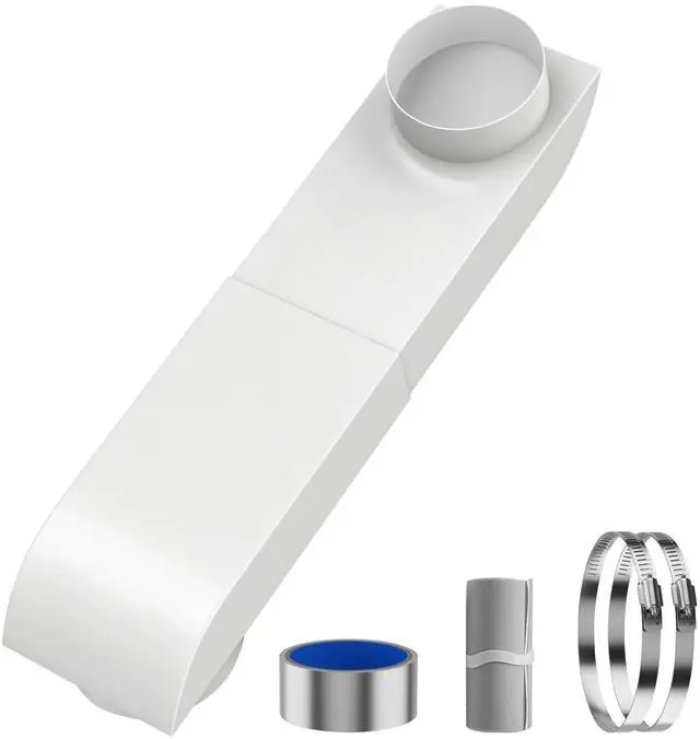 Main image of Periscope Dryer Vent Kit, Stainless Steel 4 Inch Telescoping Duct - Adjustable 9.5-14.5" Telescoping Dryer Vent Connector, Ultra Slim & Flat Low Profile Design for Tight Spaces Dryer Exhaust Vents