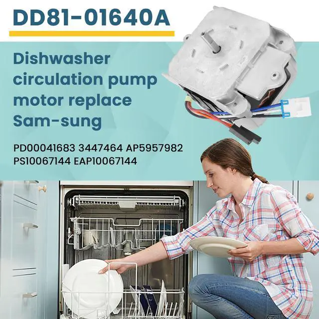 Alt view image 7 of 7 - DD81-01640A Dishwasher Circulation Pump Motor Compatible for Sam-Sung Dishwasher,IC-77225SSDWB-1 Sam-Sung Dishwasher Motor Replace PD00041683 3447464 AP5957982 PS10067144 EAP10067144 Parts-by