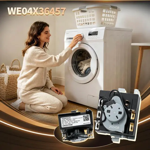 Alt view image 7 of 7 - WE04X36457 Dryer Timer Compatible with GE GTD38EASW0WS Replace 234D2377P006 | Replacement for CKDX36457X TMD1EM32 234D2377P006 AP7243859 PS17873930 FIX17873930 E190094 19-50425501