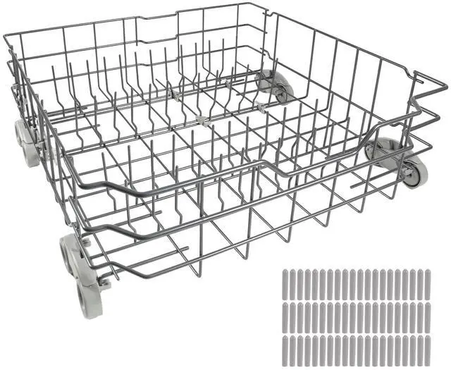 Main image of WD28X25960 Lower Rack Compatible with GE Dishwashers, 21.8 x20.6 x7.3 | Fits PDW7880G00SS GDWT368V55SS ZBD6880K10SS, Replaces WD12X10380 WD28X10071 WD28X10073 WD28X10075 WD28X10078