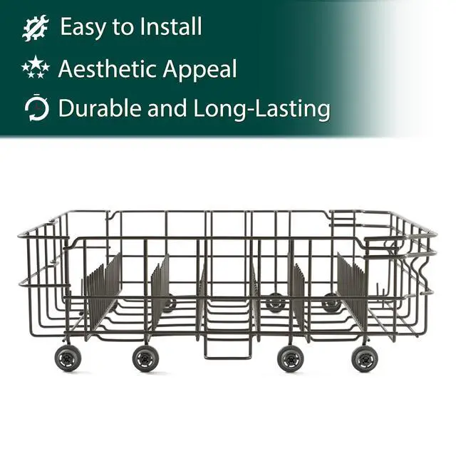 Alt view image 4 of 7 - Upgraded DD82-01384A DD81-02295A Dishwasher Rack Replacement Parts for Samsung Dishwasher Lower Dish Rack 22.5'' D x 20.5'' W Basket Wheels Rollers DW80M2020US DW80R2031US Bottom Dishrack Assembly
