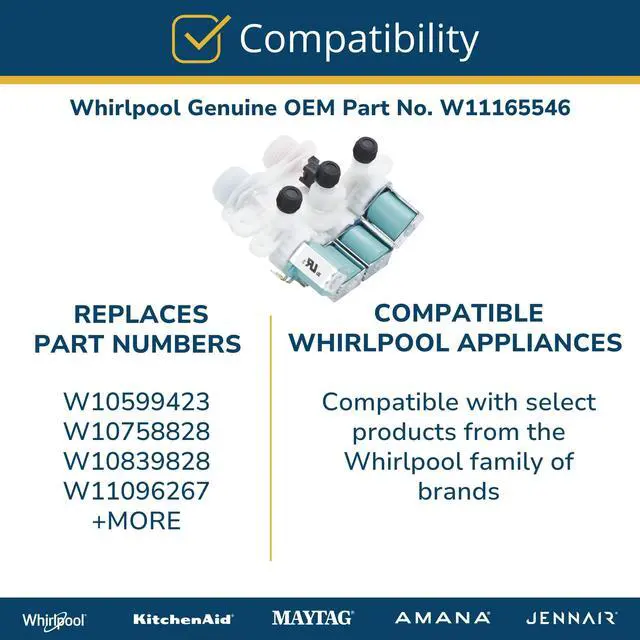Alt view image 7 of 7 - W11165546 Water Inlet Valve