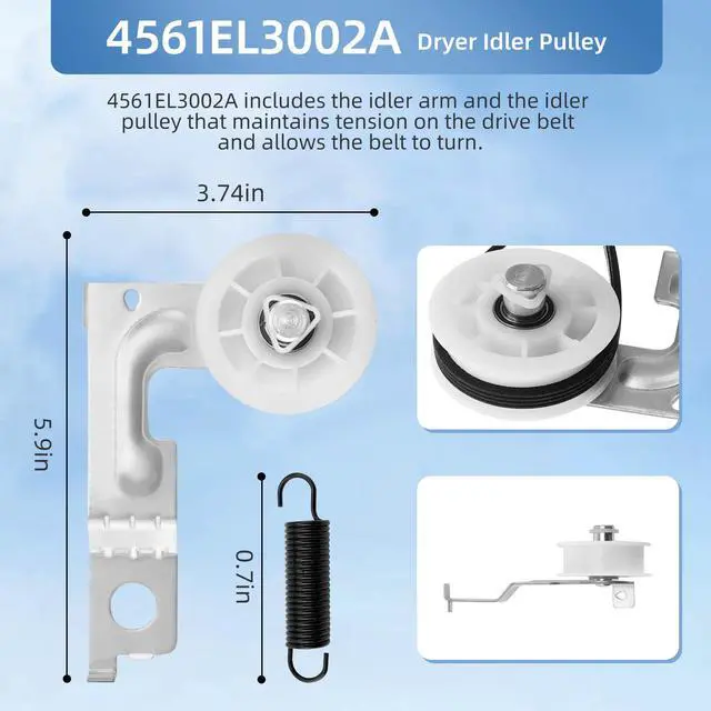 Alt view image 4 of 7 - Upgraded DLEX8000V DLEX9000V DLEX7700VE Dryer Drum Roller Replacement for LG, Raplace LG Dryer Parts DLGX9001V DLGX8101V DLEX8100V DLGX9001W 79681072310 by