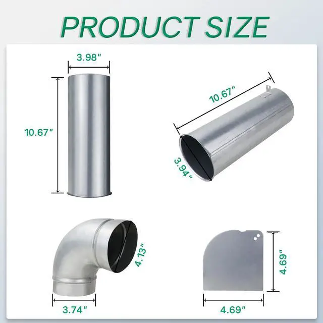 Alt view image 6 of 7 - 3911EZ9131X Upgraded Dryer Venting Kit compatible with LG/Kenmore. replaces 1266802 AH3575086 EA3575086 PS3575086