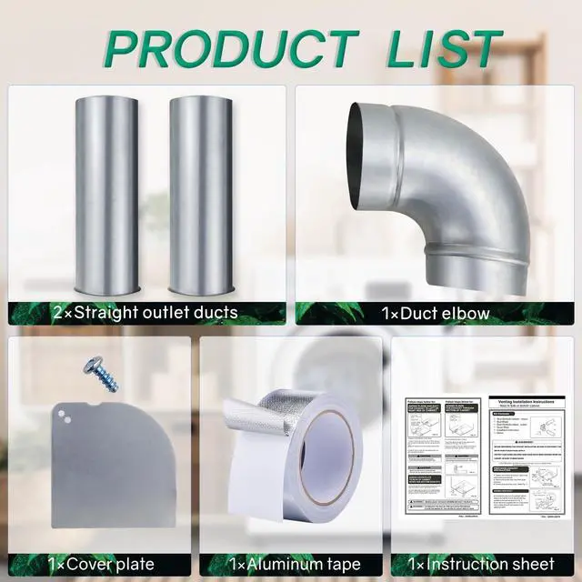 Alt view image 7 of 7 - 3911EZ9131X Upgraded Dryer Venting Kit compatible with LG/Kenmore. replaces 1266802 AH3575086 EA3575086 PS3575086