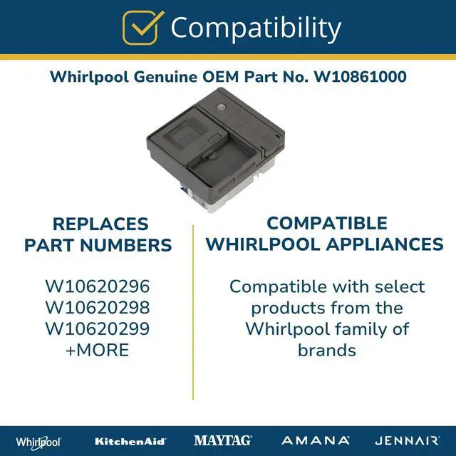 Alt view image 6 of 6 - W10861000 Detergent Dispenser