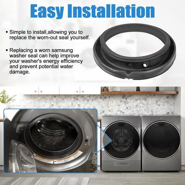 Alt view image 6 of 7 - Upgraded W11384425 W10920669 Washer Door Boot Seal Compatible with Whirlpool Washer Seal Replacement Washer Door Gasket for Maytag Whirlpool Washer Bellow WFW8620HW3, MHW8630HW4, WFW9620HW2 Door Seal