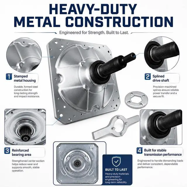 Alt view image 5 of 7 - W11393685 Washer Gearcase with TB123B Spanner Wrench, Fits WTW8040DW4 WTW8500DW6 MVWB765FW3 MVWB835DC4 Replaces W11455453 W11134159, Compatible with Select Whirlpool Maytag Kenmore Top Load Washers