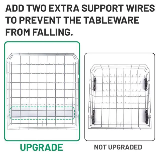 Alt view image 4 of 7 - W10728159 Dishwasher Lower Rack with Wheels, Fit for Kitchenaid Dishwasher Rack, W10525646 W10780925 Dishwasher Rack Lower Intended for Maytag Dishwasher Parts Deep 22in Wide 20.8in