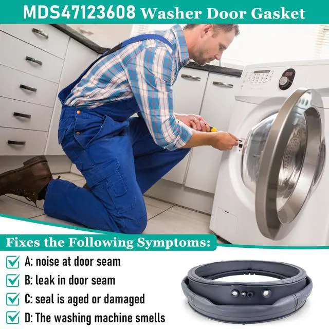 Alt view image 4 of 7 - Upgrade MDS47123608 Washer Door Boot Seal,Replacement for LG Kenmore and Compatible with Models WM8100HVA WM8000HVA,WM4070HVA,WM4270HVA,Equal Quality to AP5668418, PS6448330,2673936