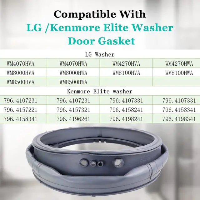 Alt view image 7 of 7 - Upgrade MDS47123608 Washer Door Boot Seal,Replacement for LG Kenmore and Compatible with Models WM8100HVA WM8000HVA,WM4070HVA,WM4270HVA,Equal Quality to AP5668418, PS6448330,2673936