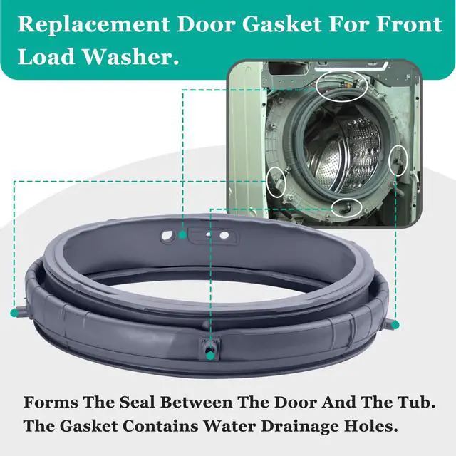 Alt view image 6 of 7 - Upgrade MDS47123608 Washer Door Boot Seal,Replacement for LG Kenmore and Compatible with Models WM8100HVA WM8000HVA,WM4070HVA,WM4270HVA,Equal Quality to AP5668418, PS6448330,2673936