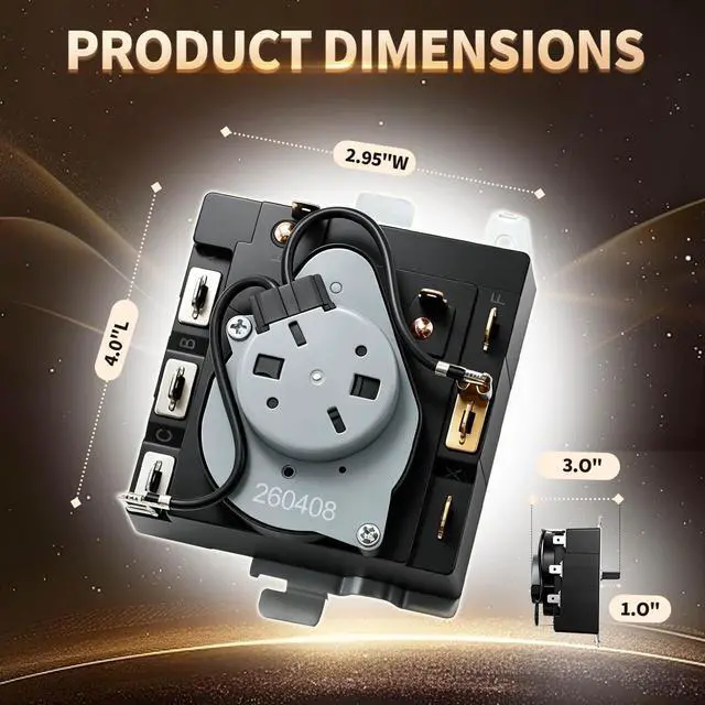Alt view image 3 of 7 - WE04X20089 Dryer Timer Compatible with GE Dryers Replacement for AP5806905 | Upgraded Dryer Timer Replacement for WE4M356 3288679 TMD14M08