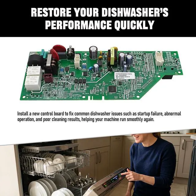Alt view image 4 of 7 - WD21X24901 WD21X24901C Dishwasher Control Board for GE Dishwashers Only, Replace Models WD21X24901E WD21X24901R, Please Verify The Part Number and Connectors Before Purchasing