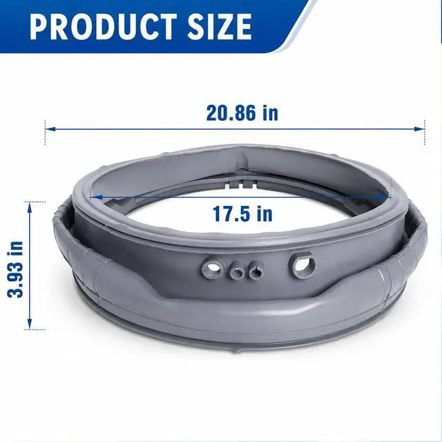 Alt view image 4 of 7 - MDS47123608 WM8100HVA Washer Door Boot Gasket Seal Parts Compatible with LG Kenmore Washing Machine WM4070HVA/HWA, WM4270HWA, WM8000HVA/HWA, Door Seal Replace AP5668418, PS6448330, 2673936