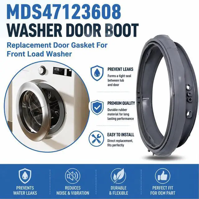 Alt view image 5 of 7 - MDS47123608 WM8100HVA Washer Door Boot Gasket Seal Parts Compatible with LG Kenmore Washing Machine WM4070HVA/HWA, WM4270HWA, WM8000HVA/HWA, Door Seal Replace AP5668418, PS6448330, 2673936