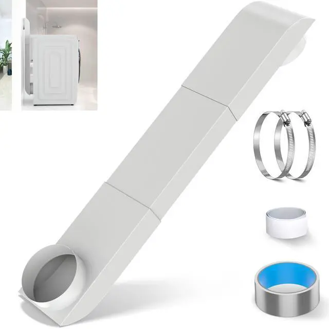 Main image of 4" Periscope Dryer Vent Kit, Adjustable 29-45" Telescoping Duct for Whirlpool & Most Brands Upgraded Stainless Steel Flat/Slim Design for Tight Spaces & Laundry Rooms