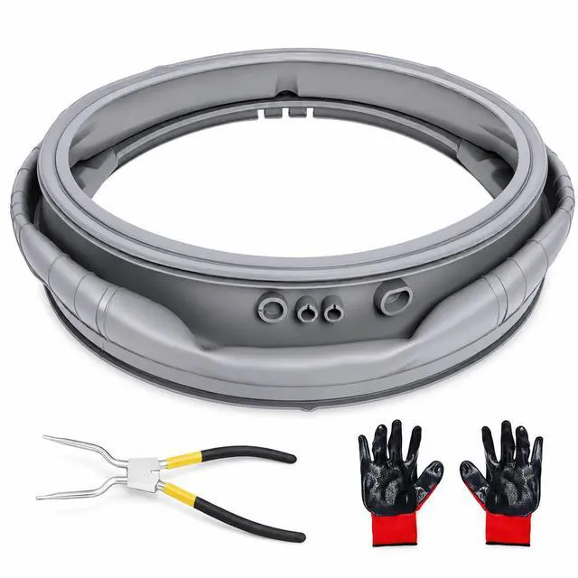 Main image of MDS47123619 WM3270CW WM3500CW/00 WM3700HVA/00 Washer Door Gasket Compatibile with LG Front-Load Washing Machines, WM3270CW/00 Door Boot Seal with 383EER4001A Washer Spring Expansion Removal Tool