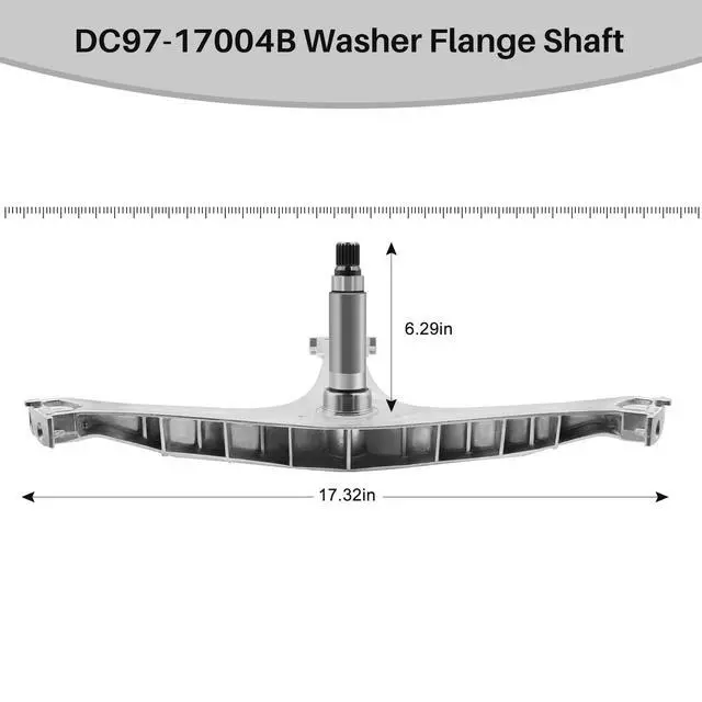 Alt view image 2 of 7 - DC97-17004B Washer Flange Shaft Assembly Compatible with Samsung Washing Machine, with DC60-40137A Spider Hex Bolt (6 Pack) Replace DC97-17004A DC97-17004E AP5800144 4000061