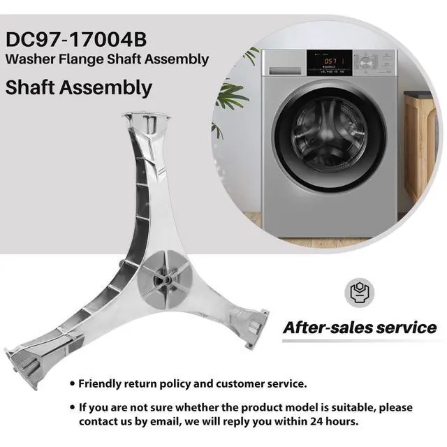Alt view image 7 of 7 - DC97-17004B Washer Flange Shaft Assembly Compatible with Samsung Washing Machine, with DC60-40137A Spider Hex Bolt (6 Pack) Replace DC97-17004A DC97-17004E AP5800144 4000061