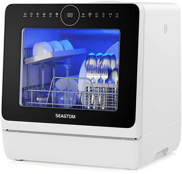 Main image of Portable Dishwashers for Camping and Home with 5l Water Tank, Hose, LED Light, 10 Wash Programs, Baby Care Mode, Dual Water Supply and 1h Hot Air Drying