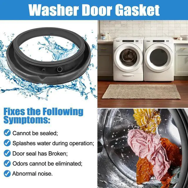 Alt view image 7 of 7 - Upgraded W11314648 Washer Door Boot Seal Compatible with Whirlpool Duet Washer Door Seal W10897390 Maytag Front Load Washing Machine Seal Bellow Gasket Parts WFW6620HC0 MHW5630HW0 WFW5620HW0 Door Seal