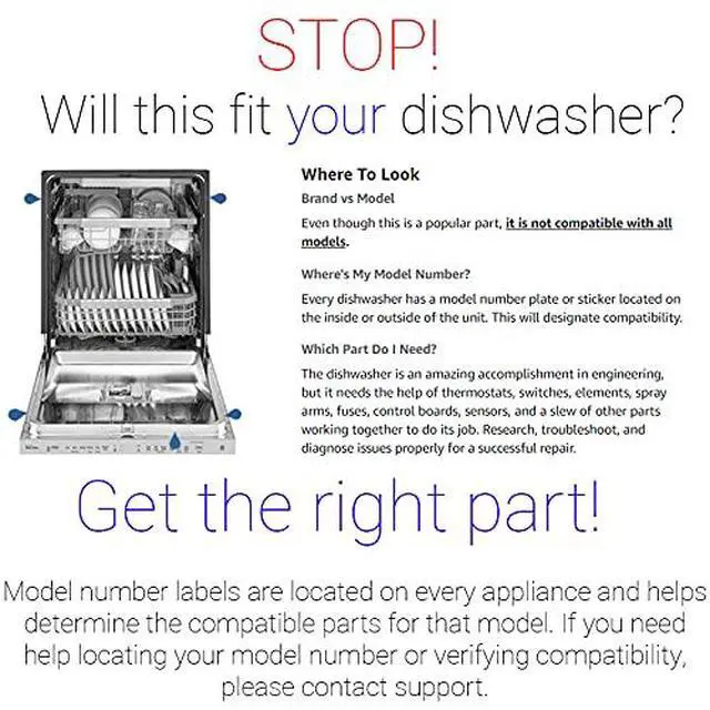 Alt view image 4 of 6 - W11412291 W11035709 Dishwasher Drain Pump Replacement Model Specific Not Universal