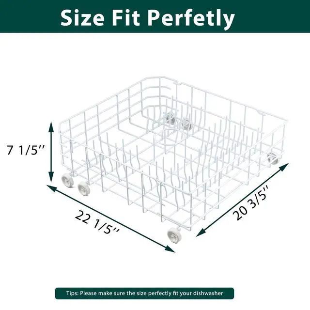 Alt view image 2 of 7 - WD28X31819 WD28X10284 Lower Dishwasher Rack Replacement Parts for GE Lower Dish Rack Dishwasher Roller Wheels GE GSD2100V55BB GSD2100V70BB GSD2100V55WW Built-In Bottom Dishrack Assembly 1 Pcs