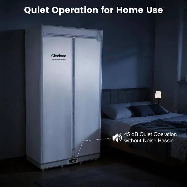 Alt view image 7 of 7 - Foldable Clothes Dryer,Easy Install,1200W with Timer | Foldable, Easy Installation, 1200W Fast Drying, Quiet, Adjustable Timer,Large Capacity