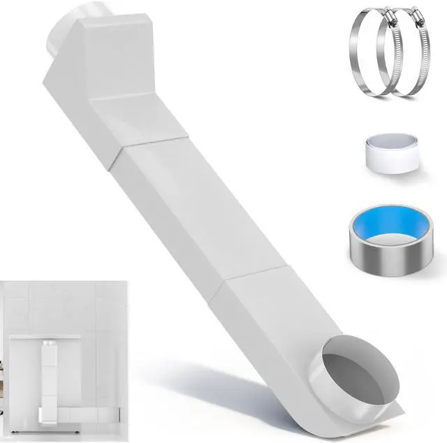 Main image of UD48S Telescoping Dryer Vent, 4" Stainless Steel Adjustable 17.7"-29.5" Inch Periscope Dryer Duct Kit for Tight Spaces Fits LG/Whirlpool and all 4in Dryer Vent Outlet