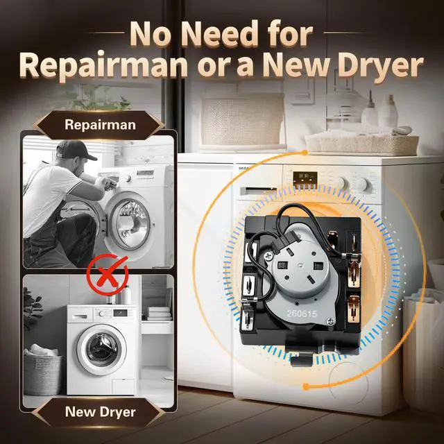 Alt view image 7 of 7 - WE04X25586 Dryer Timer Compatible with GE Hotpoint NTX62E8ST0WW | Replacement for 234D2377P007 4467041 AP6032632 PS11763073 EAP11763073 TMD1CM33