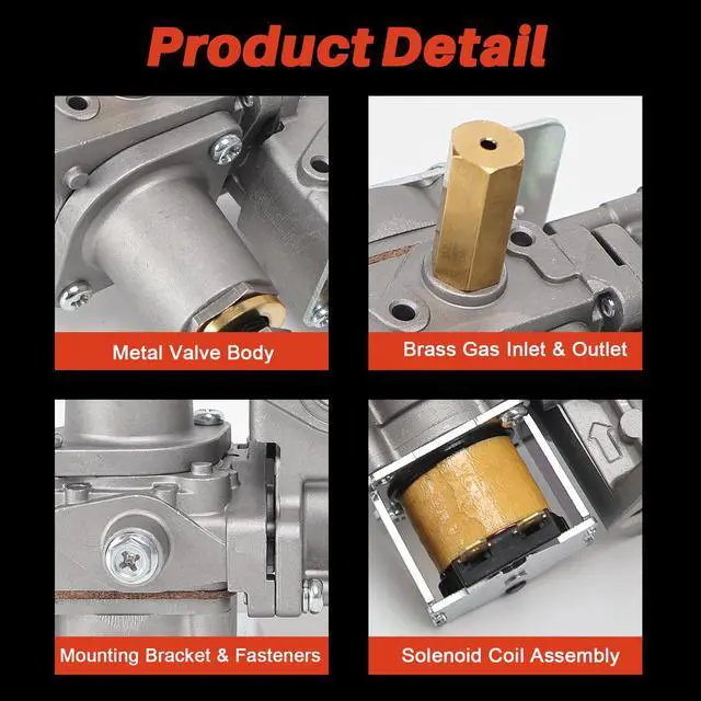 Alt view image 4 of 7 - 5221EL2002A Dryer Gas Valve Fit for LG OEM Replacement 5221EL2002A 5221EL2002C CGV22CK WE01X10243